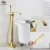 Набор смесителей для ванны Uythner, золотистый кран для горячей и холодной воды, напольная подставка «Водопад» - изображение