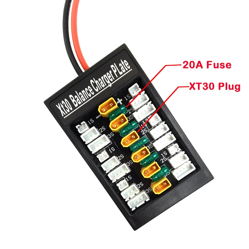 Аккумуляторная батарея Lipo 1S 2S 3S 20A XT30 параллельная зарядная плата с золотым