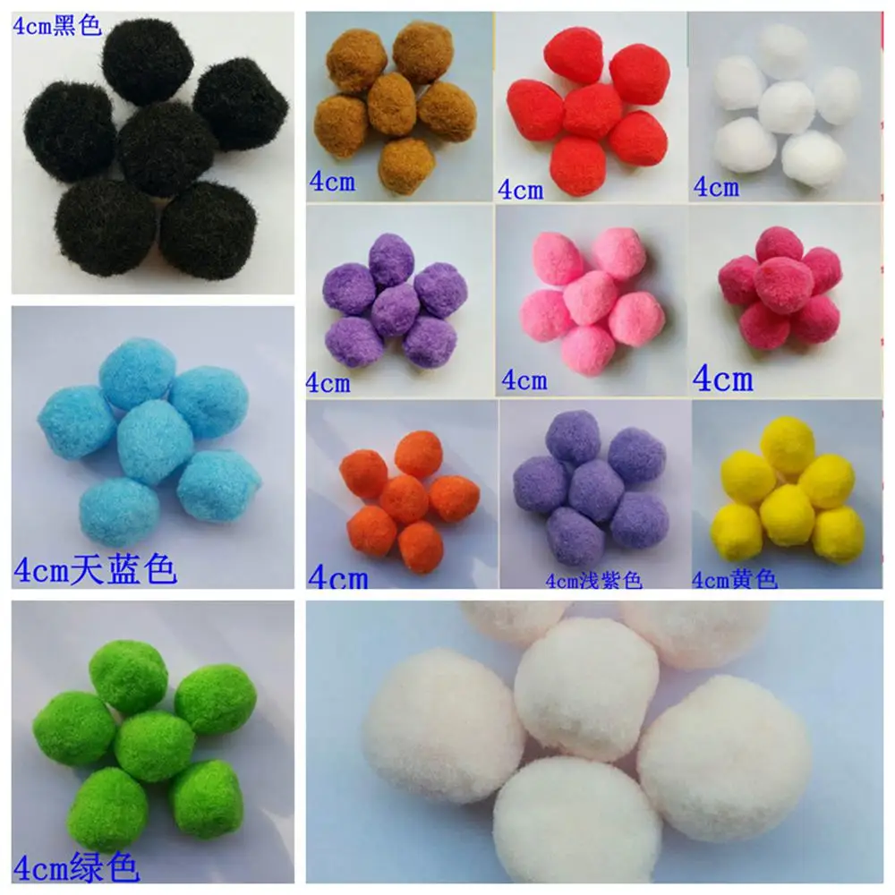 6 50 шт./лот диаметр 4 см фотоэлемент украшение сделай сам шарик меховой помпон