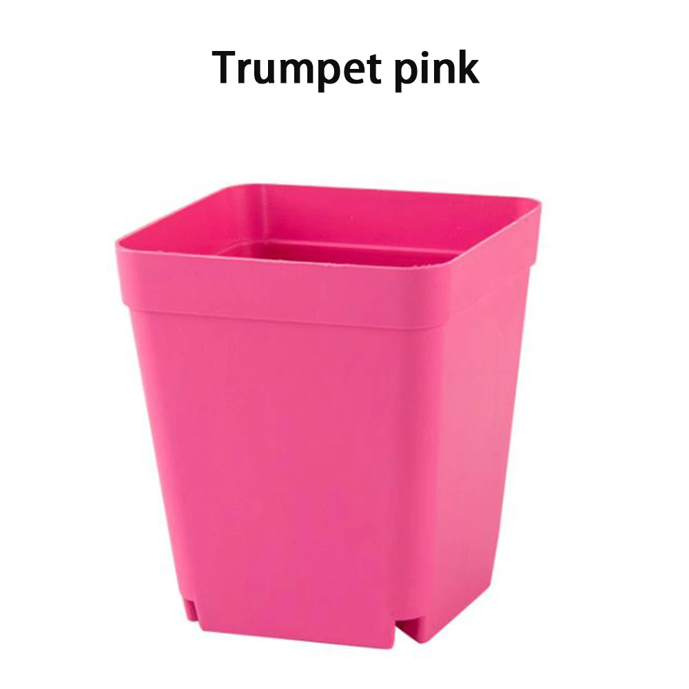 10pcs Pink 10 шт./компл. пластиковые горшки цветочные для сада декор небольшой квадратный таз fleshess Botany чистая раковина выращивание саженцев домашний офис Декор коробка - Color: 10pcs Pink