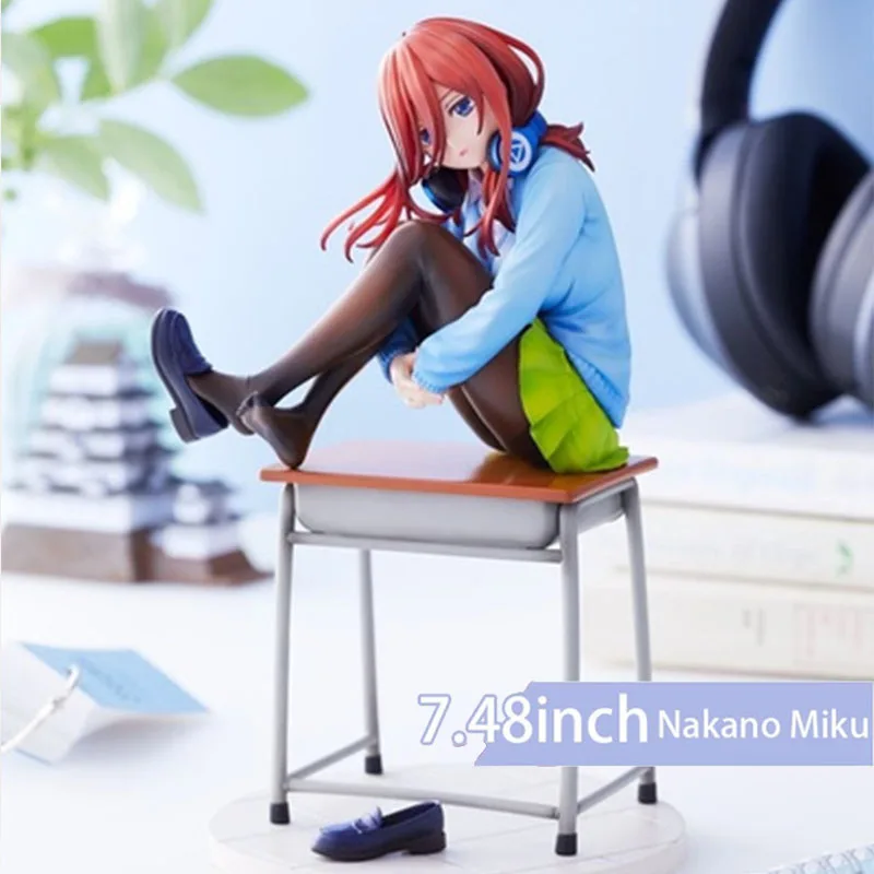 

Japanese Original Anime Figure The Quintessential Quintuplets Nakano Miku Action Figure Collectible Model With Desk Accessories