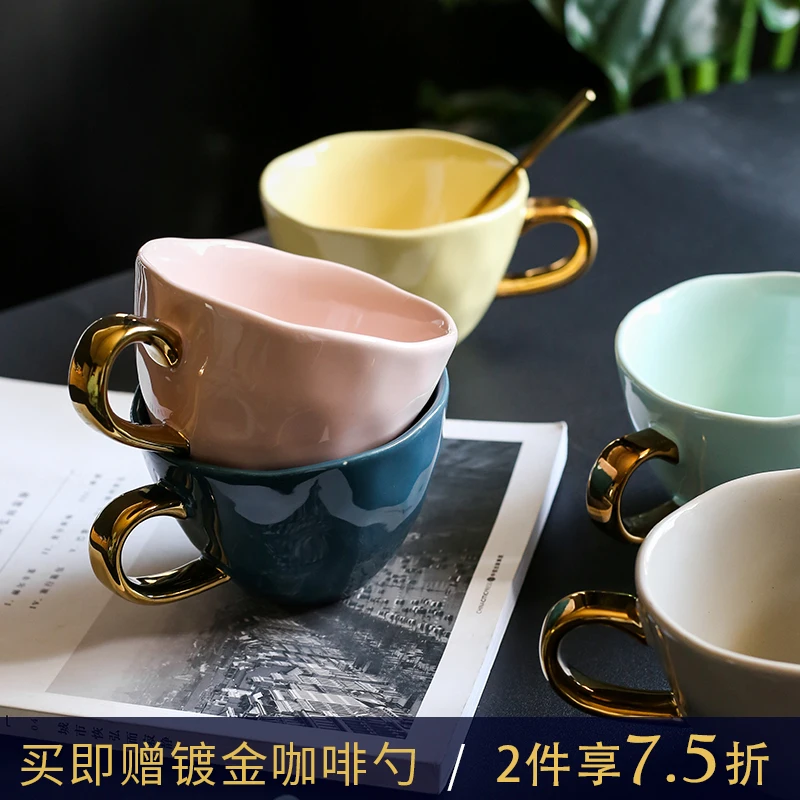 Coffee Mug Cup Vacuum Blue Hot Chocolate Mugs Long Distance Relationship Gifts Best Friend Stylish Nordic Style GG50mk | Дом и сад