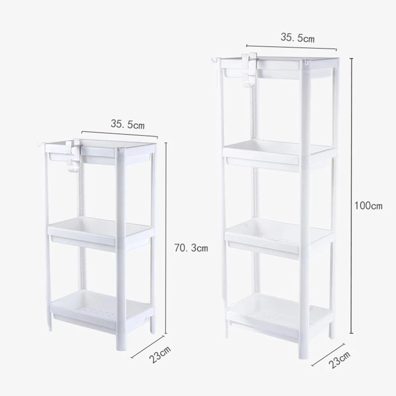 

REMARKABLY 3/4 Tiers Shelf Storage Organizer for Kitchen Bathroom Living Room Home Assembly Plastic Rack Shlves Accessories
