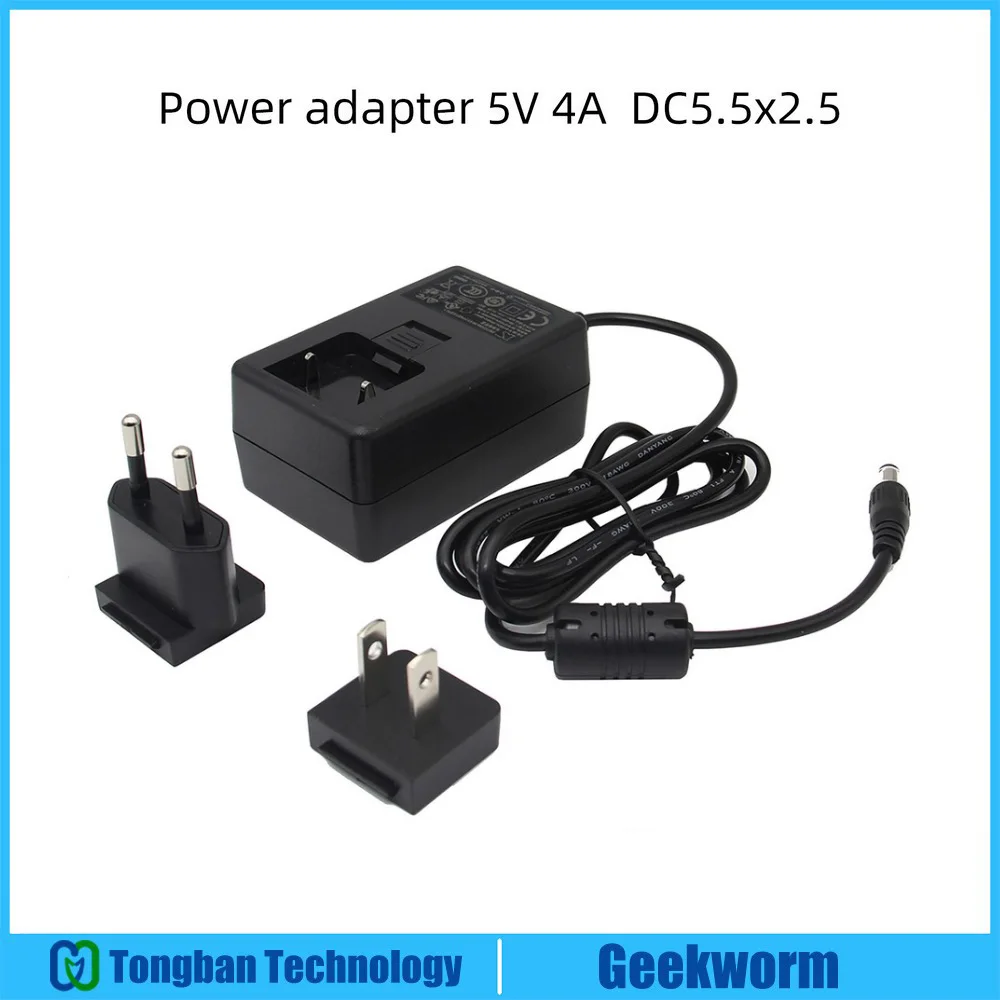 Адаптер питания постоянного тока 5 В 4 а (блок питания) с вилкой для ЕС или США Raspberry