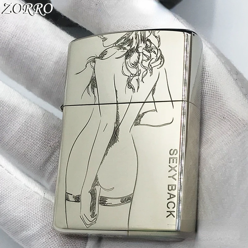 

New ZORRO Bad Girl Pure Copper Kerosene Lighter Sexy Beauty Gadgets for Men Smoke Accesoires Tobacco Accessories Cool 2021