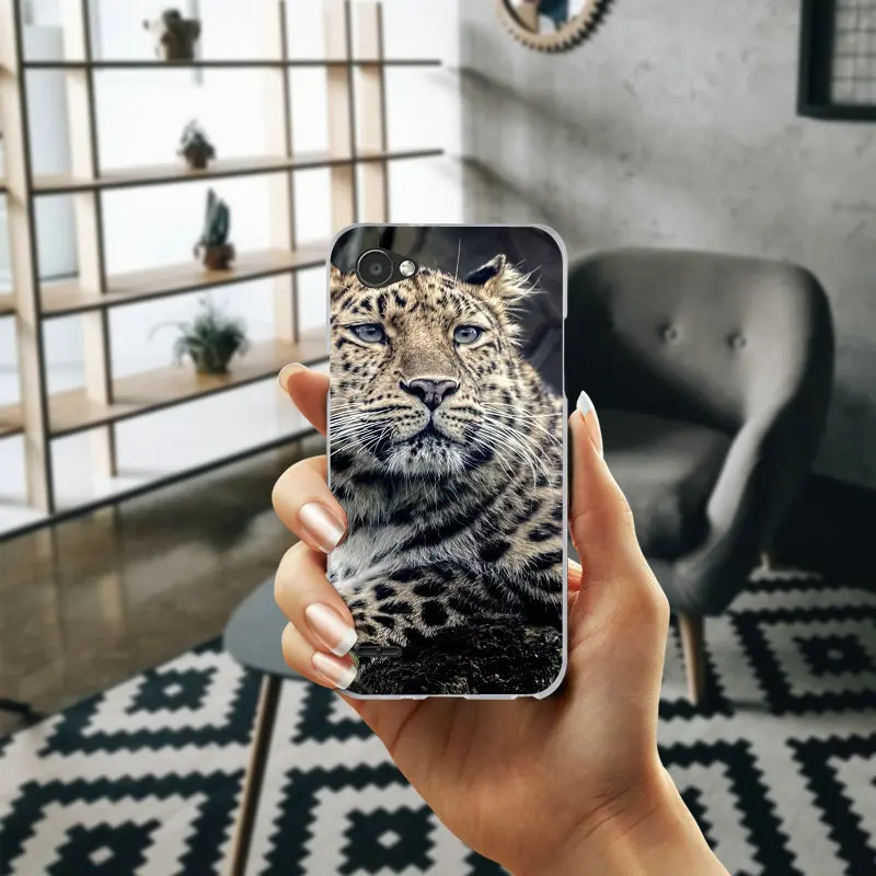Мягкий ТПУ силиконовый чехол с изображением животных для LG G2 G3 Mini G4 G5 G6 K4 K7 K8 K10 2017