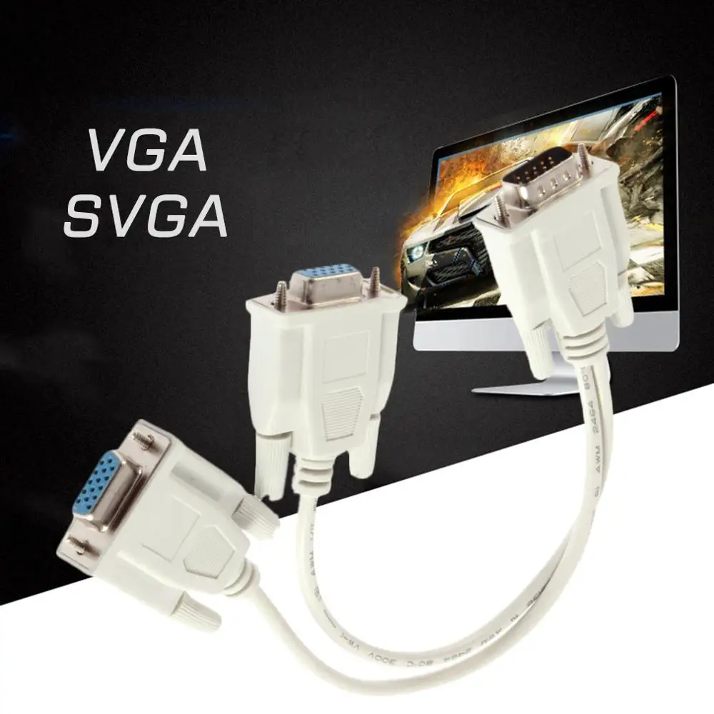 Прочный кабель разветвитель VGA 1 штекер 2 шт.|Кабели HDMI| |