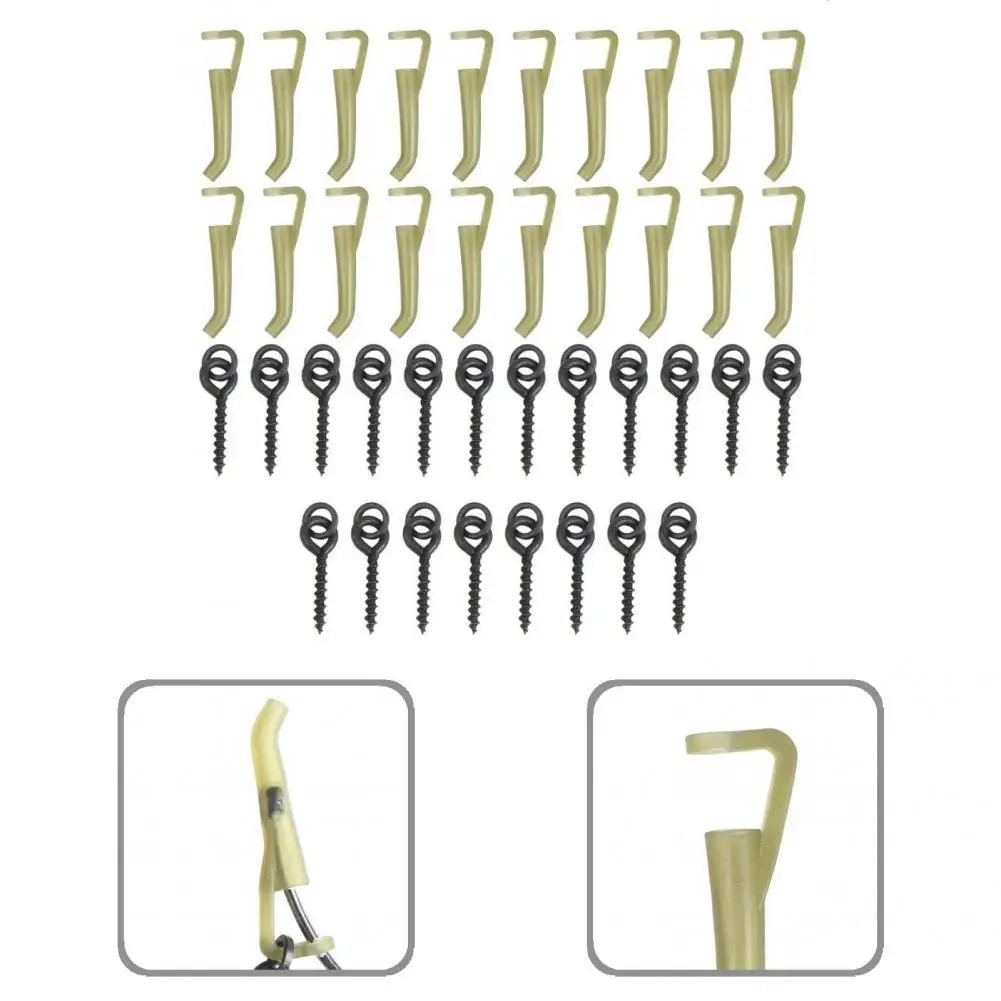 

Useful Sturdy ABS Compact Hair Rigs Aligner Lure Screws Carp Rig Aligner Screw Hook Sleeve Bait Screw 40Pcs/Set