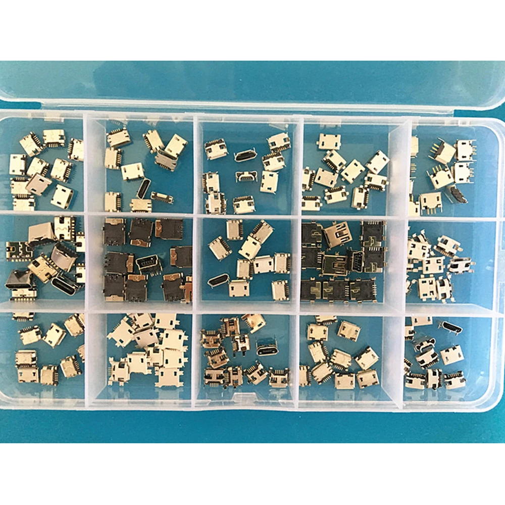 

Multi-specification Micro USB Connector Pin Charge Female SMT Socket Jack Set USB Connector