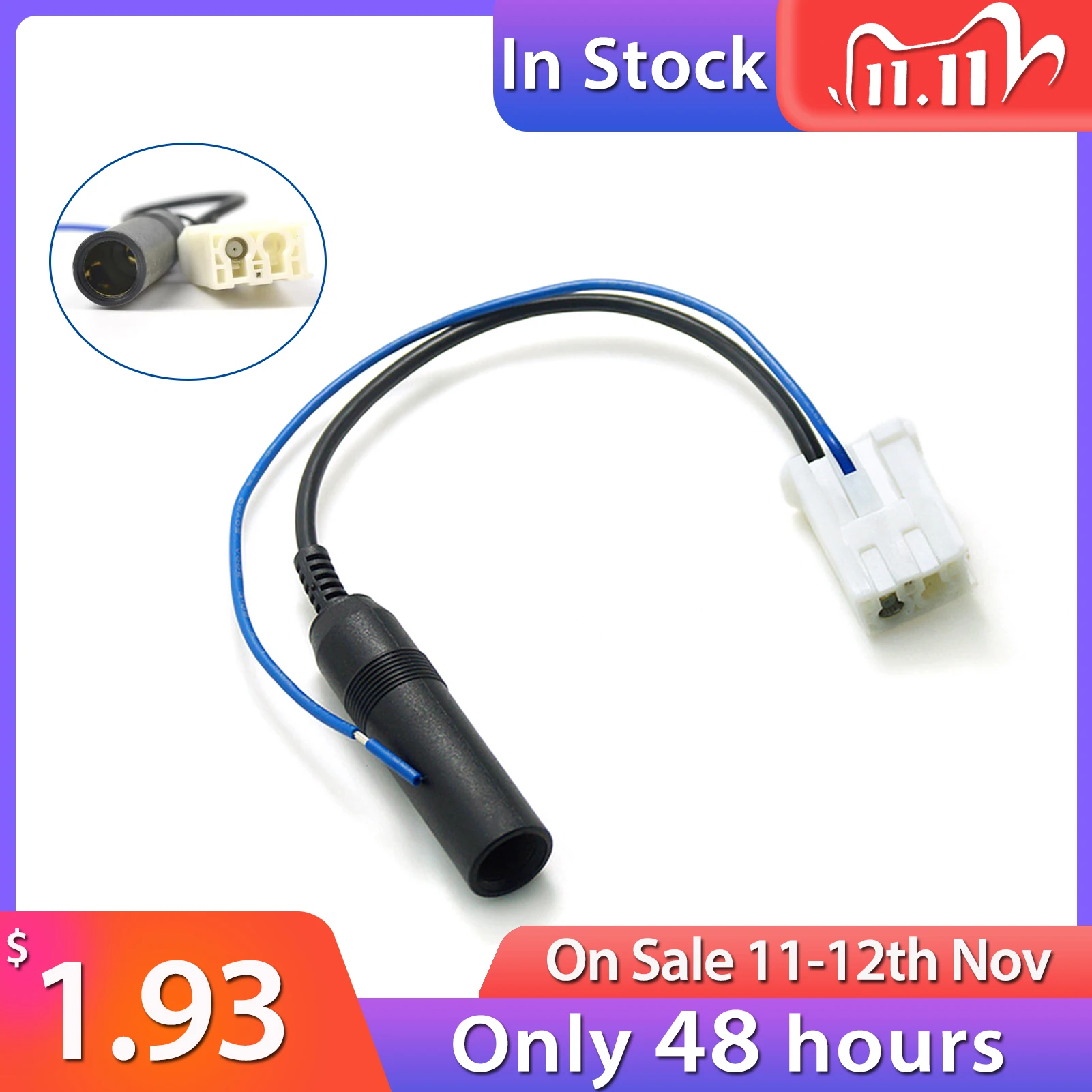 Автомобильная радиоантенна адаптер мужской автомобильный аудиокабель для Toyota