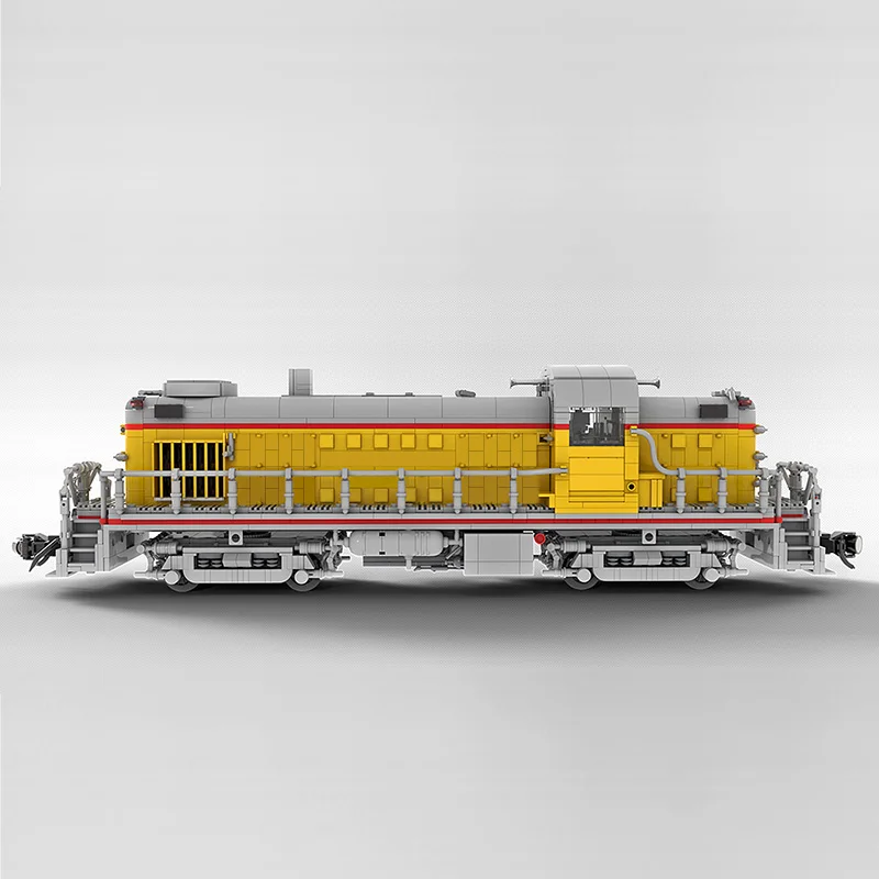 BuildMoc Train Station Union Pacific Railway Alco RS-2(1:38) Строительные блоки MOC Track модель кирпича игрушки