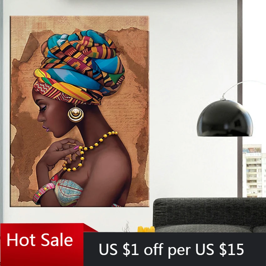 Африканская Картина на холсте настенные художественные картины плакаты и принты