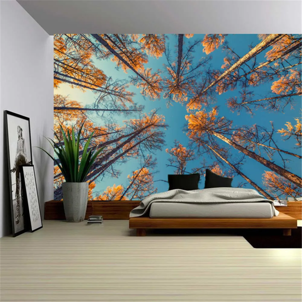 3D гобелен с принтом деревьев настенный декоративный коврик психоделическим