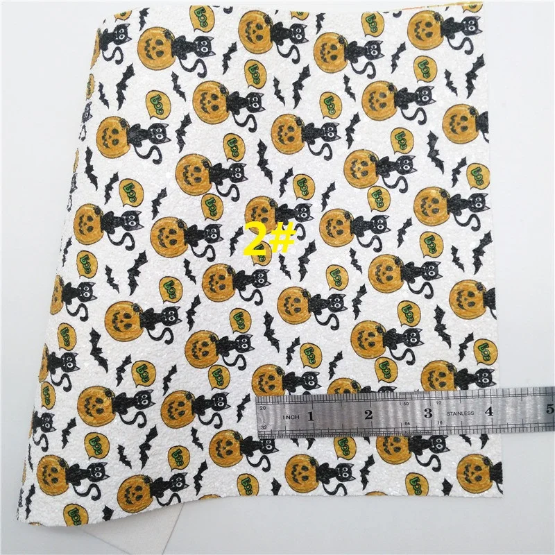 Белая блестящая кожа тыквы и кошки ткань тканый лист из искусственной ткани для