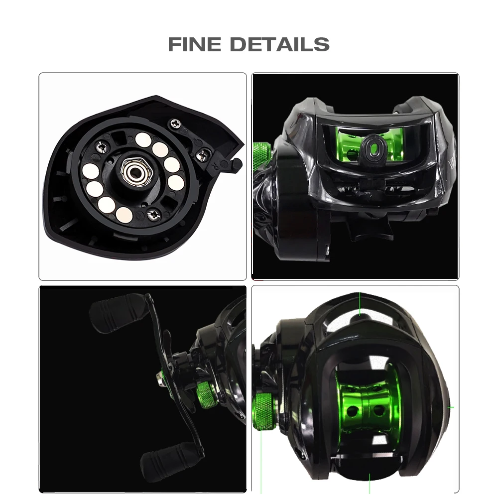 

FANGBLUE Full Metal 18+1BB 7.2:1 Baitcasting Wheel Magnetic Brake 8KG Max Drag Carp Fishing Reel Accessories Tackle For Bass