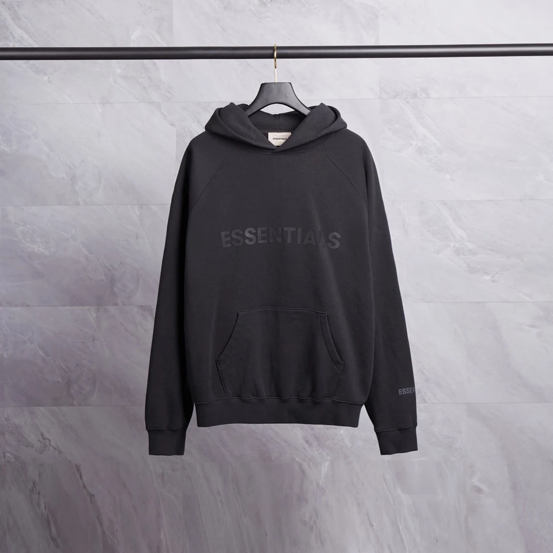 

2020 Best Version Essentials Letter Print Hoodies Men Women Loose Hip hop Streetwear Pullover Hooded 3M Reflection Sweatshirt