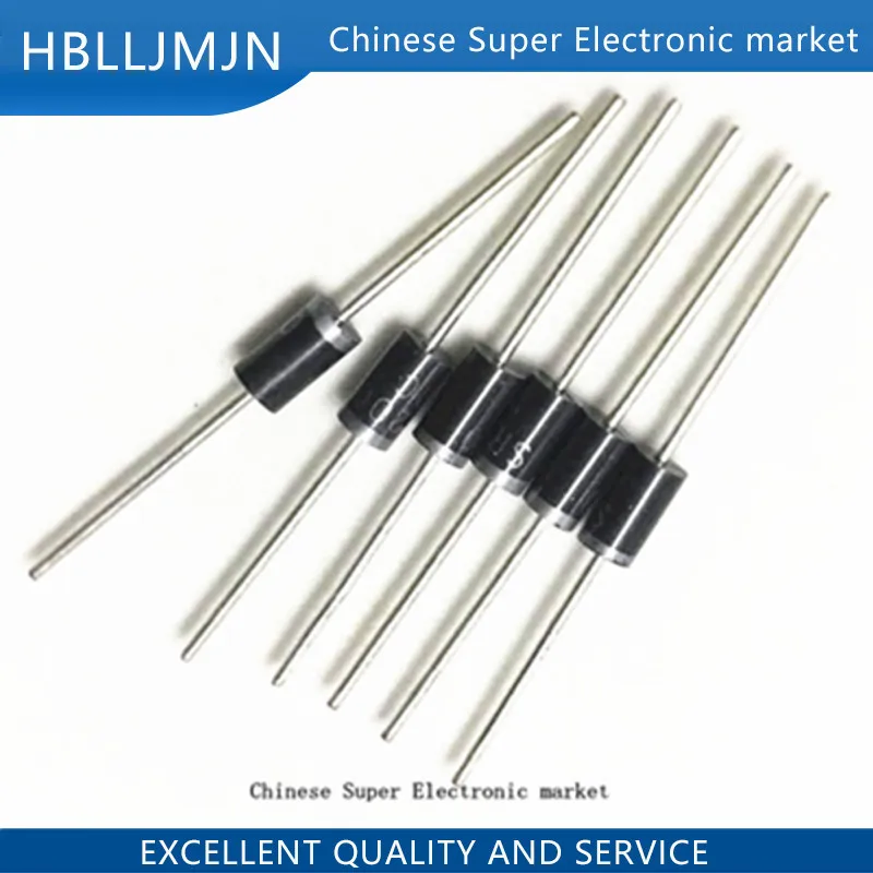 100 шт. IN5408 1N5408 3A 1000V DO-27 с выпрямительным диодом | Электронные компоненты и