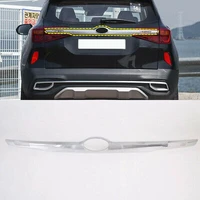 abs chrome rear upper rear trunk lid strip cover trim for kia seltos 2019 2020