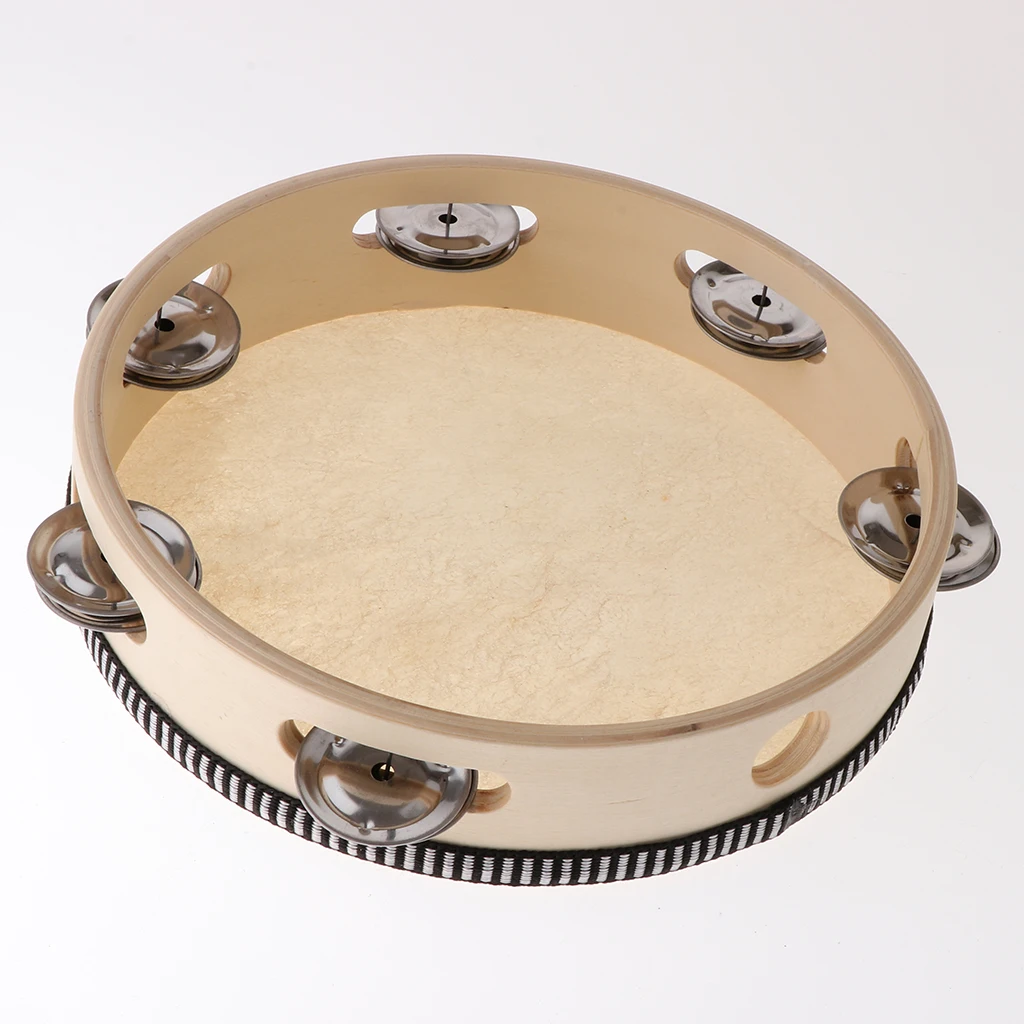 Бубен для детей и 8 дюймов ручной барабан колокольчик деревянный ударный