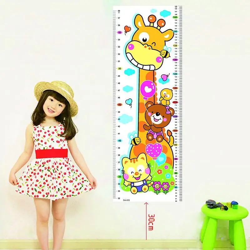 

Cartoon Giraffe Height Measure Wall Stickers For Kids Room Growth Chart Children Bedroom Nursery Room Decor Wall Decor Suplies