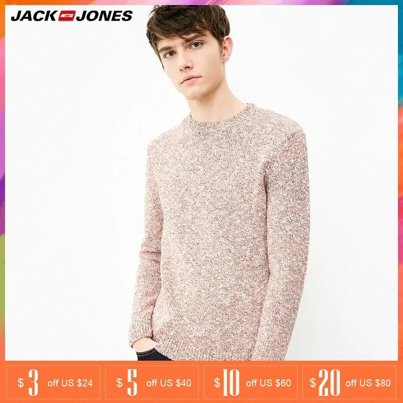 Jack Jones Новый Умный Повседневный хлопковый пуловер с круглым вырезом вязаный