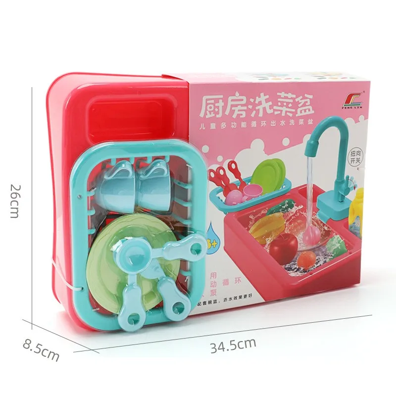 

Color Changing Kitchen Sink Toys Heat Sensitive Thermochromic Dishwash Children's Kitchen Toy Pretend Play House Toys For Girls