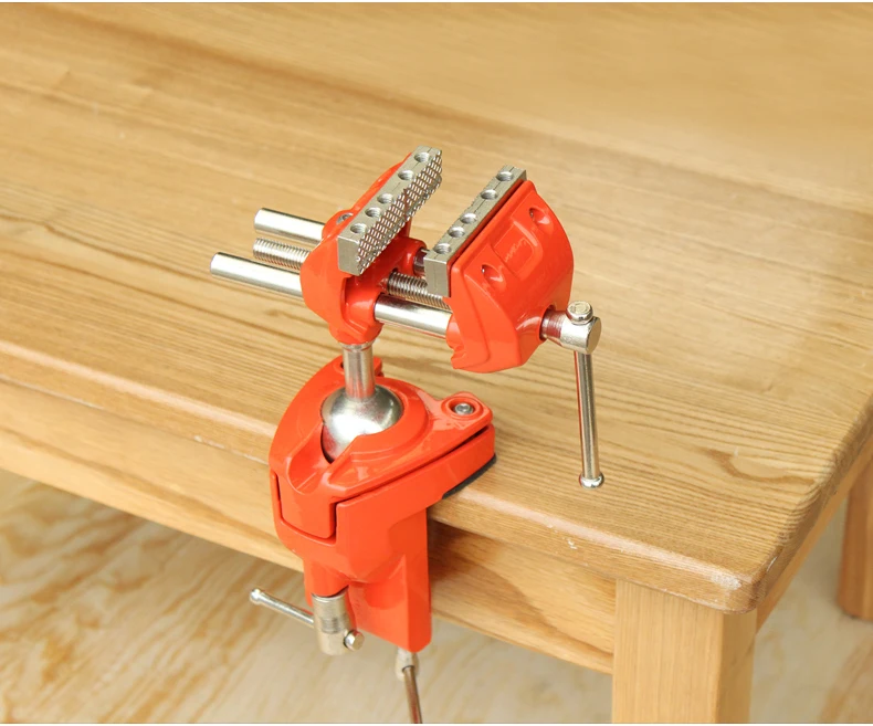 

3" Design Patents Universal Table Vise Aluminium Swivel Tabletop Clamp Vice Tilts Rotate 360 Degree Universal Work
