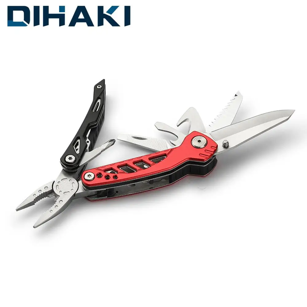 10 in 1 Plier Multitool Set Foldable Pliers Pocket EDC Camping Outdoor Survival Hunting Tool with Nylon Pouch Screwdriver Opener |