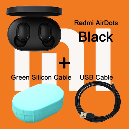 CN Case Cable 11 Xiaomi Redmi Airdots Ture Беспроводные bluetooth 5,0 наушники AI Голосовое управление стерео активные шумоподавления наушники с микрофоном - Цвет: CN Case Cable 11