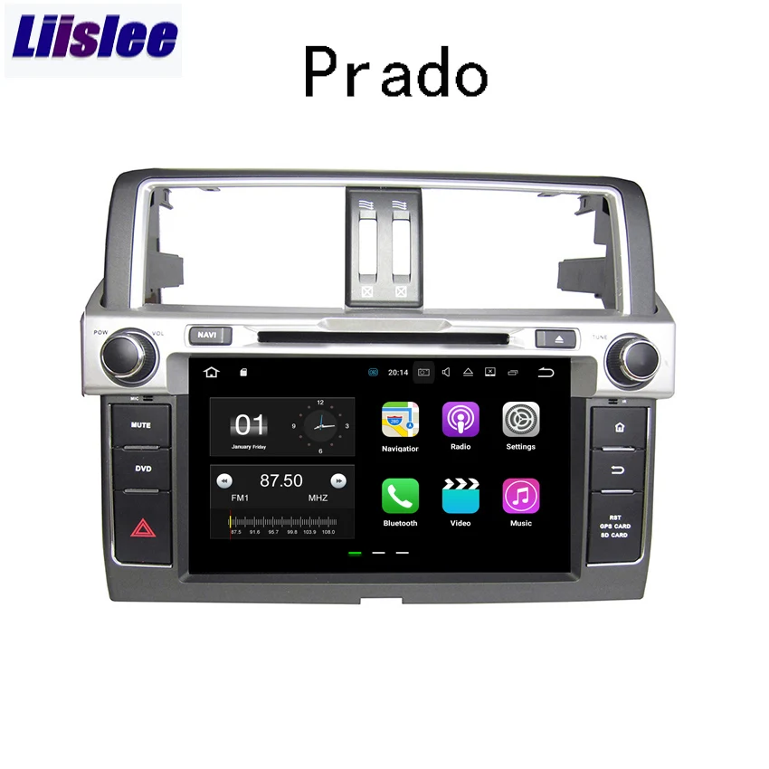 Liislee 2 din Android автомобильный навигатор GPS для Toyota Land Cruiser Prado J150 авто радио большой
