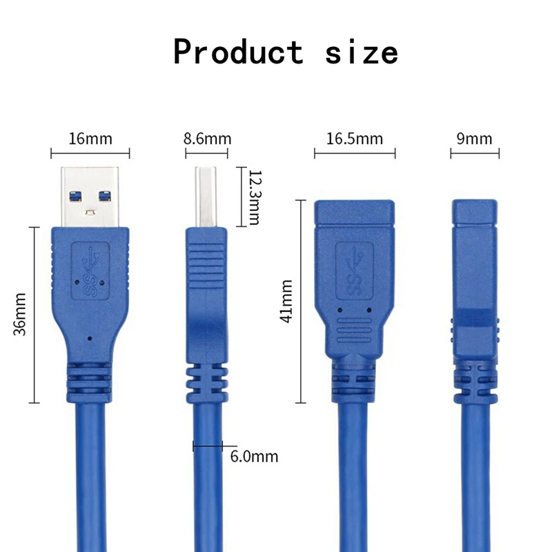 

USB 3.0 Extension Cable, A-Type Male to A-Type Female Adapter Cable for Game Consoles, , Oculus Vr