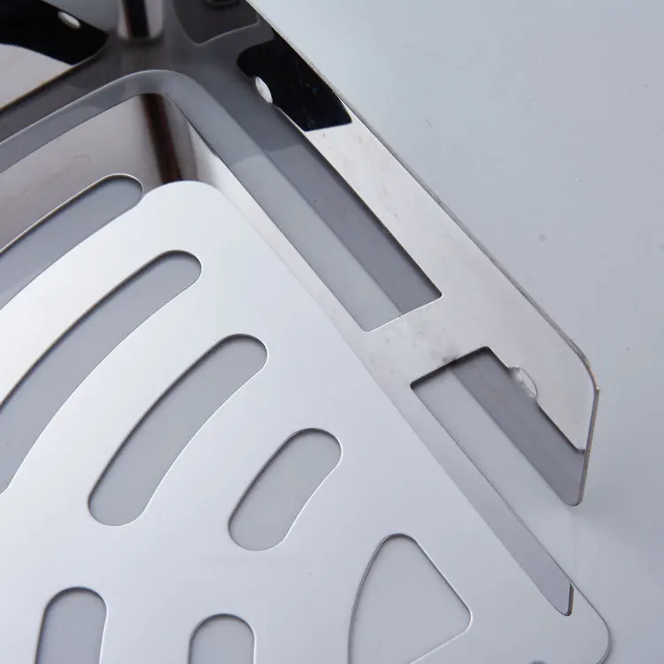 Треугольная корзина из нержавеющей стали 304 с двойной сеткой|Полки для ванной| |