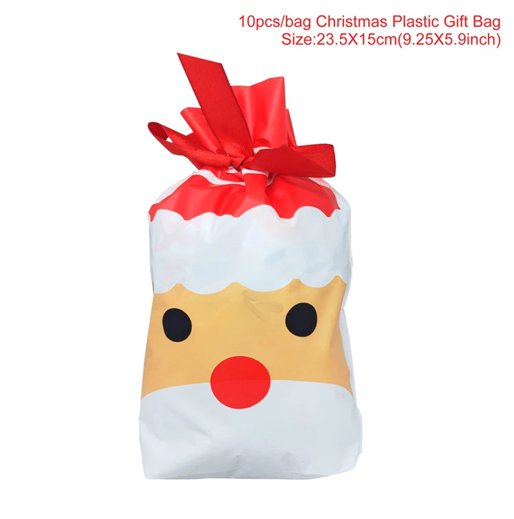 10 PCS bags E Крафт-Бумажные пакеты Подарочный пакет конфеты коробка попкорн коробка Гуди мешки печенья напечатанные бумажные лакомства сумки Рождественская бумажная коробка упаковки сладостей - Цвет: 10 PCS bags E
