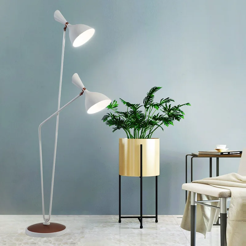 Напольный светильник с двойной головкой 110 В 220 В|Напольные лампы| |