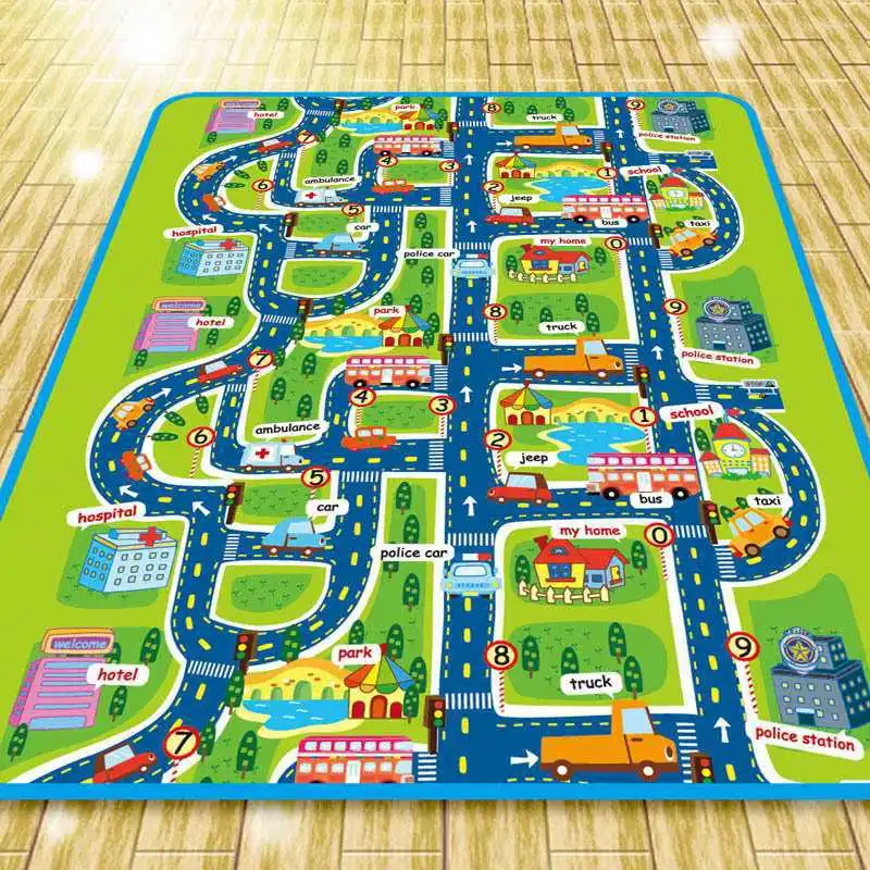 PE Foldable Floor Baby Play Mat Kid Playmat Crawling Carpet Children Toddler Thermal Rug Game Pad Foam Educational Toy Gift