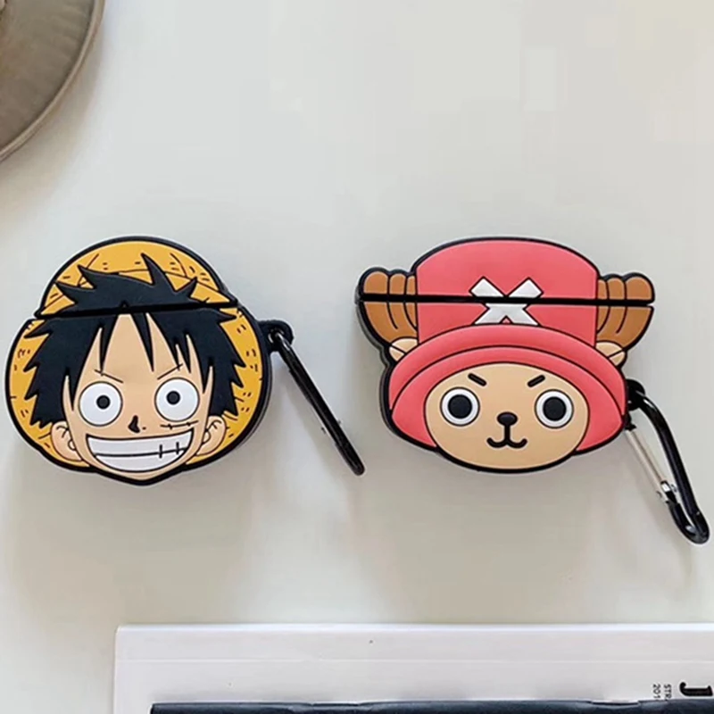 

Anime Soft Silicone Bluetooth Headset Cover Luffy Choba Cosplay Case for AirPods 1 2 Protector Case for AirPods 1/2