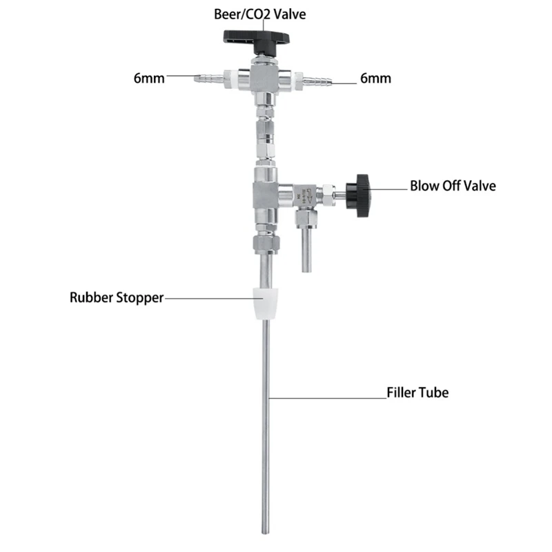 Нержавеющая сталь счетчик Давление заполнителя бутылки пива CO2 пивоварения