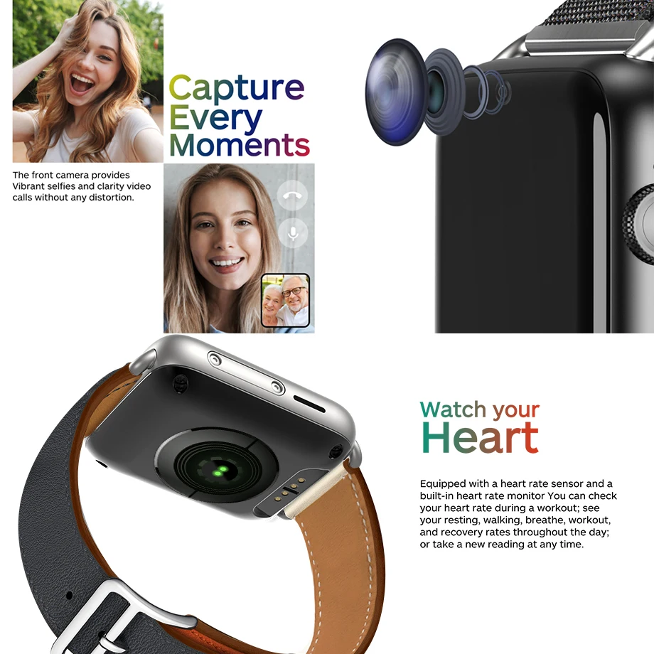 LEMFO LEM10 Smart Watch Men LTE 4G 64GB ROM Sim Camera 700mah Battery Smartwatch Women Android 7.1 1.88 Inch Big Screen | Электроника