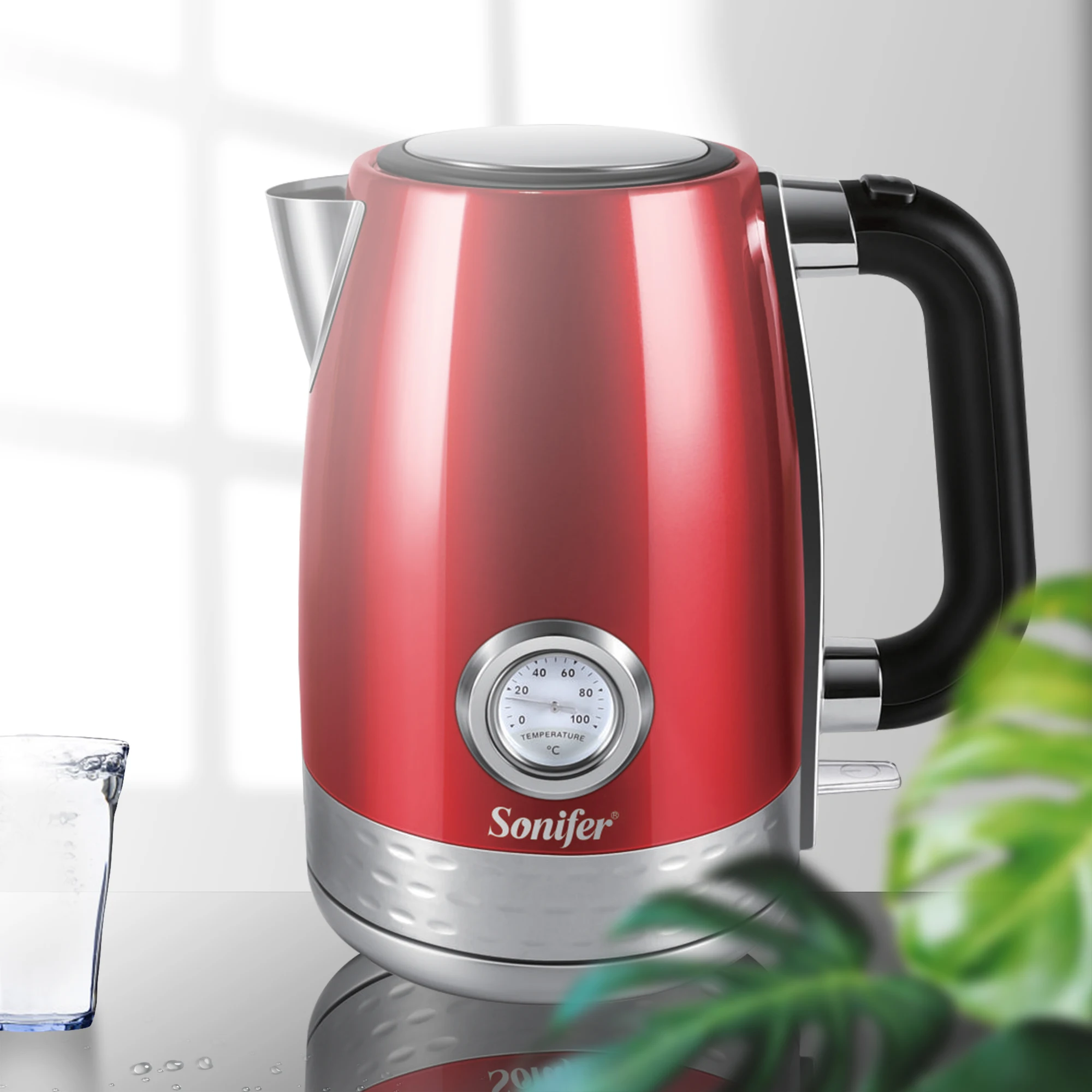Электрический чайник Sonifer 2200 л 220 Вт с измерителем температуры воды|Электрические