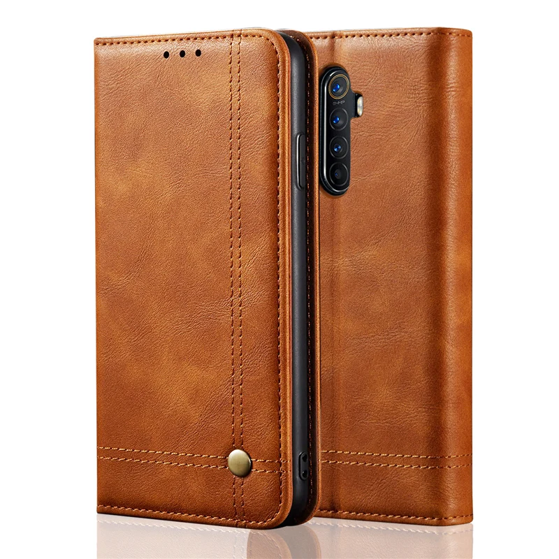 

For Oppo Reno Ace Case Luxury Leather Retro Stand Wallet Flip Cover Case For Reno Ace Magnetic Filp Phone Case
