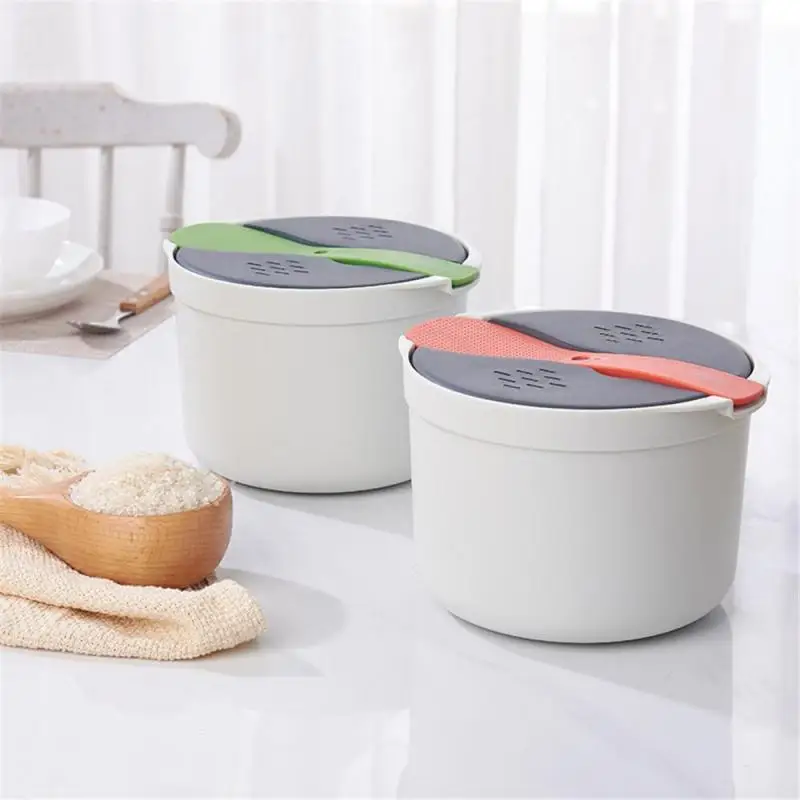 

Microwave Oven Multifunctional Rice Cooker Food Grade Type Sealed Bento Lunch Box Two-Layer Steam Pot Rice Cooker Home Supplies