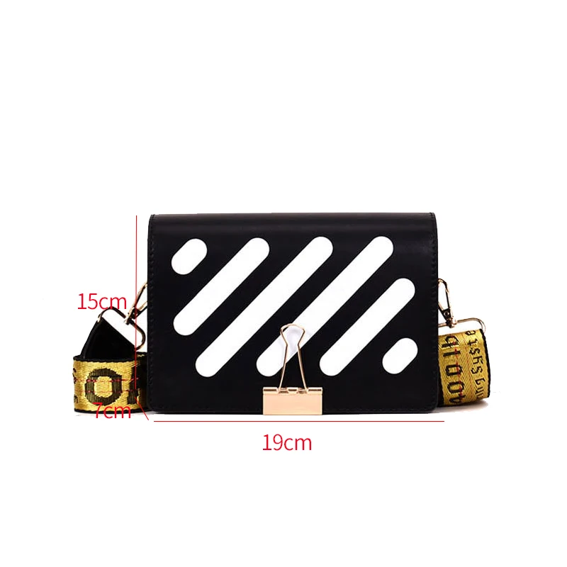 

2021 women's handbag fashion PU leather stripe messenger bag women's messenger bag hot sale