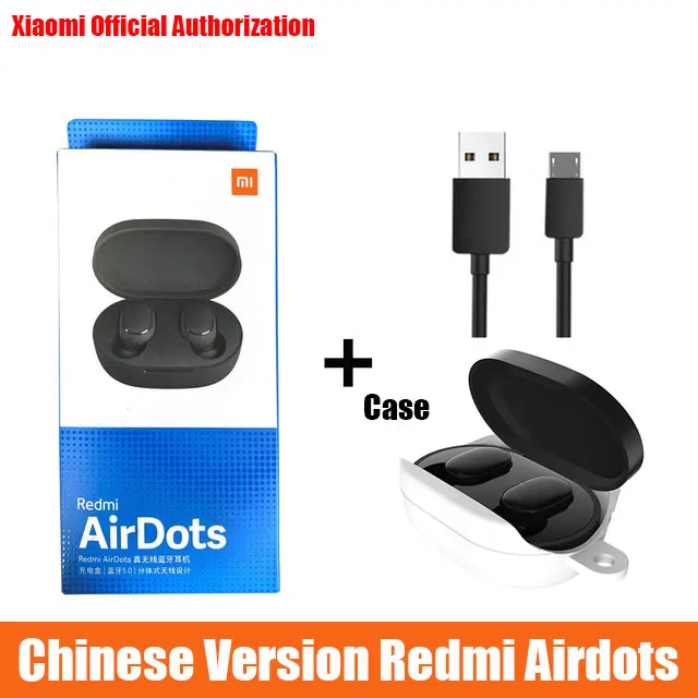 Xiaomi Redmi Airdots наушники-вкладыши TWS Bluetooth 5,0 наушники стерео Беспроводной активный Шум отмена с микрофоном громкой связи - Цвет: As the picture