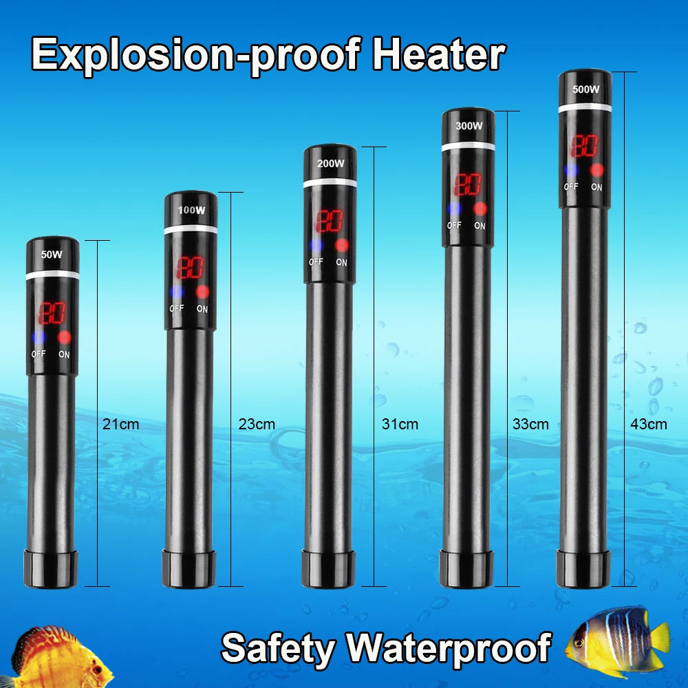 Титановый сплав аквариум погружной нагревательный стержень цифровой дисплей
