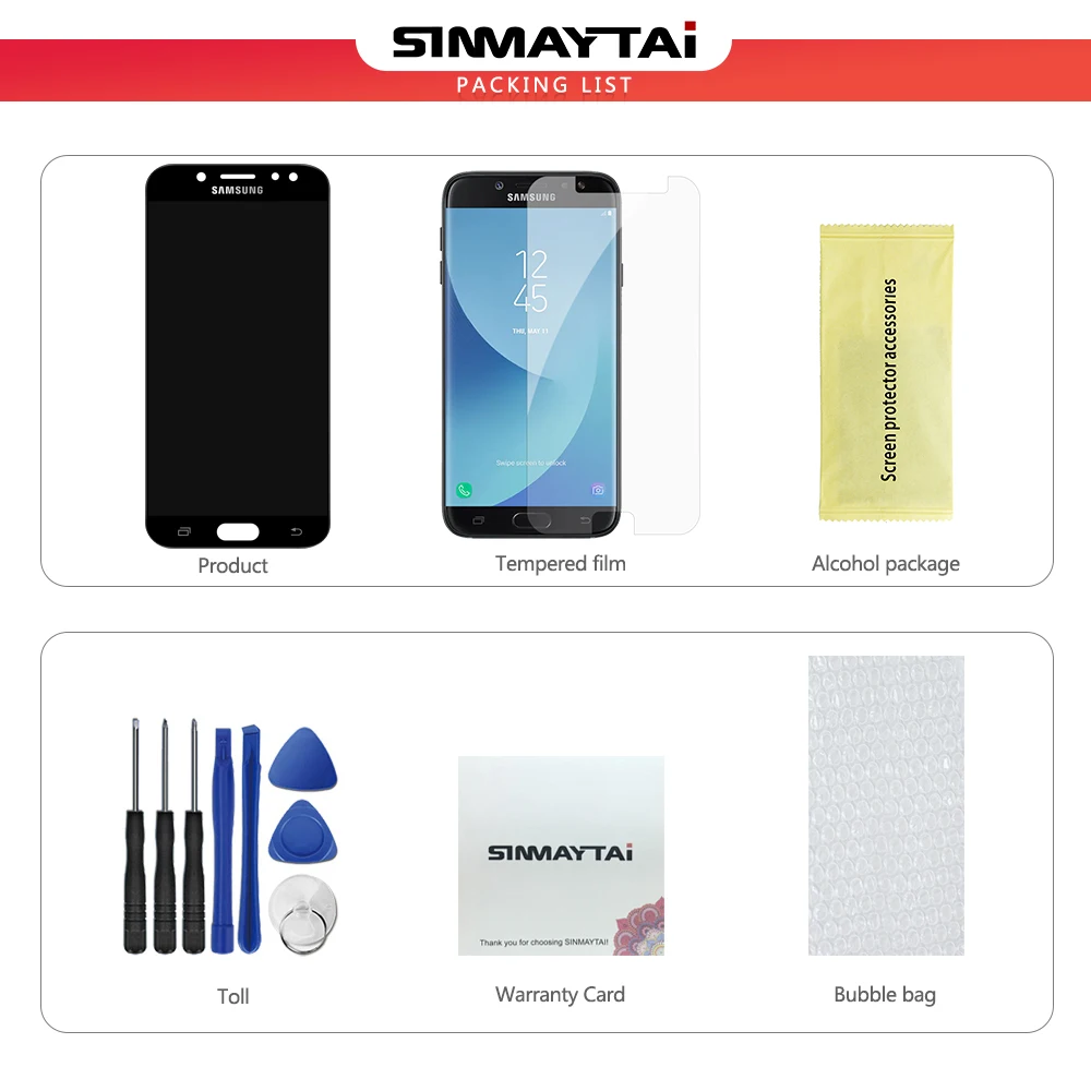 Adjustable Brightness TFT For 5.2'' Samsung Galaxy J5 LCD Display+ Touch Screen Digitizer Replacement For J5 Pro J530