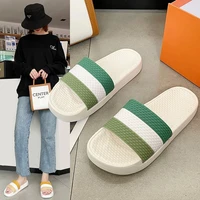 2021 summer non slip couple slippers soft family bottom indoor home bathroom slides outdoor casual fashion shoes fashion shoes