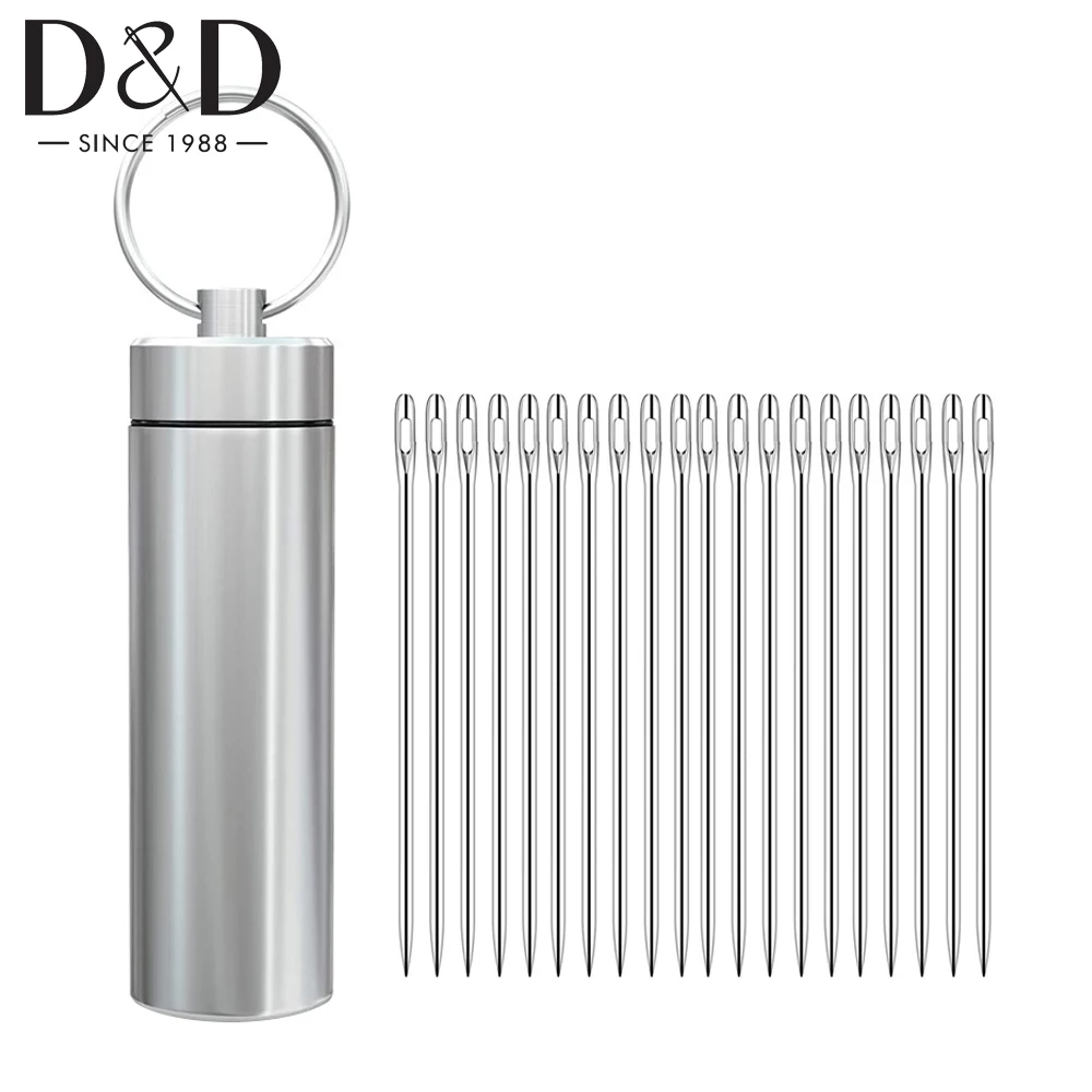 

D&D 20pcs Stitching Needles with Needle Storage Tube Hand Sewing Needles for Sewing Needlework DIY Crafts Embroidery Needles