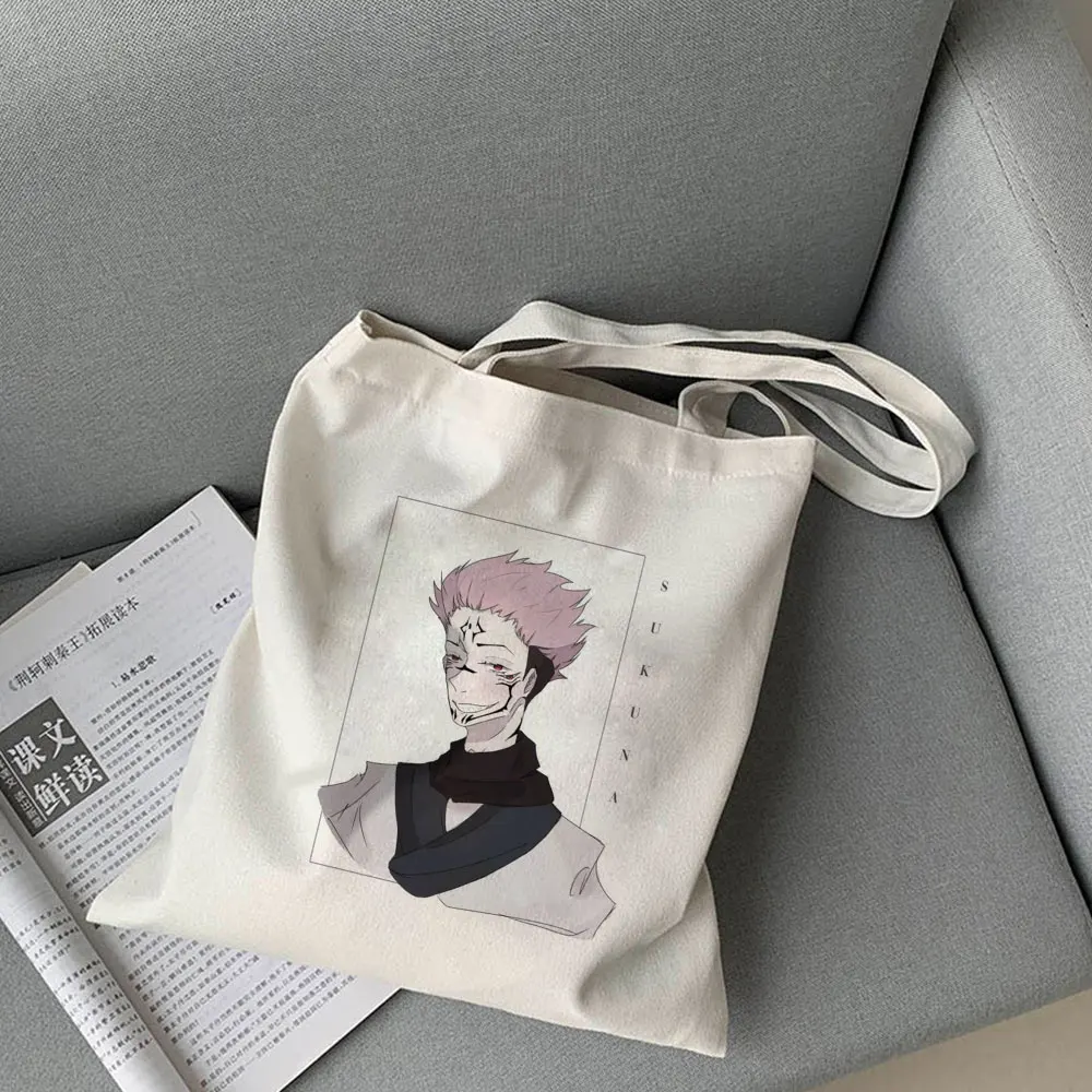 

Jujutsu Kaisen Anime Japanese Harajuku Handbags Ulzzang Shoulder Bags Casual Hip Hop Shopping Girl Handbag Women Punk Canvas Bag