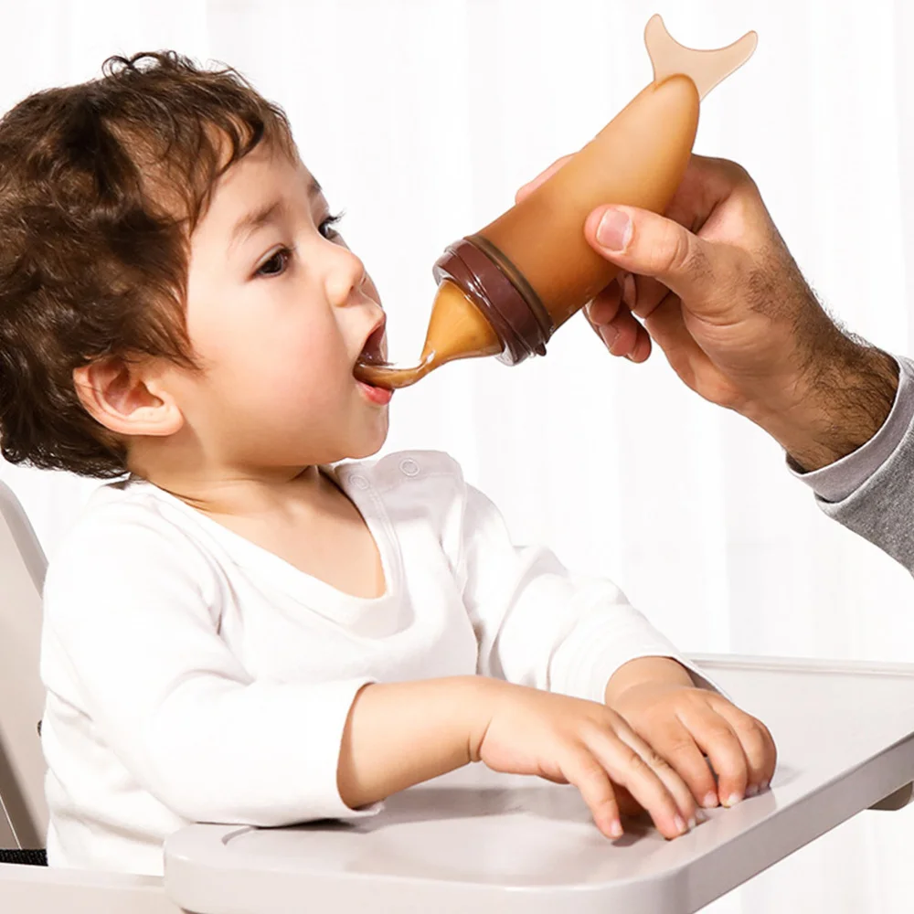 

1pc 120ml Rice Paste Bottle Spoon Head Squeeze Feeding Bottle for Baby