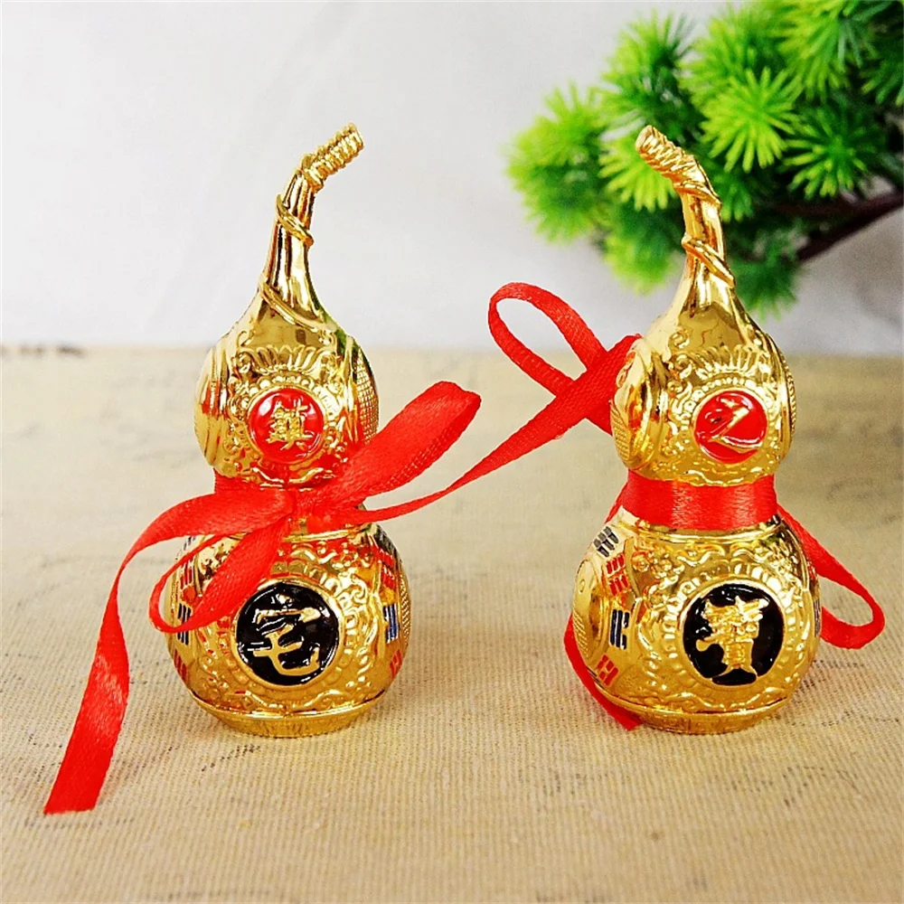 

13 см китайский узел FengShui Tai Chi Ву Лу Hu Lu миниатюры сплав Тыква амулет украшение для дома винтажные аксессуары
